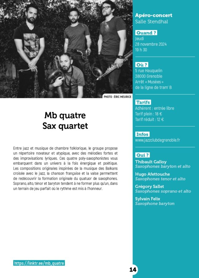 Mb quatre sax quartet